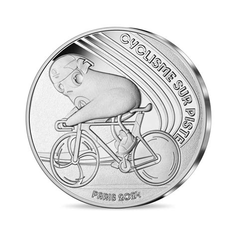 Monnaie De En Argent Mascotte Jeux Olympiques Cyclisme Sur