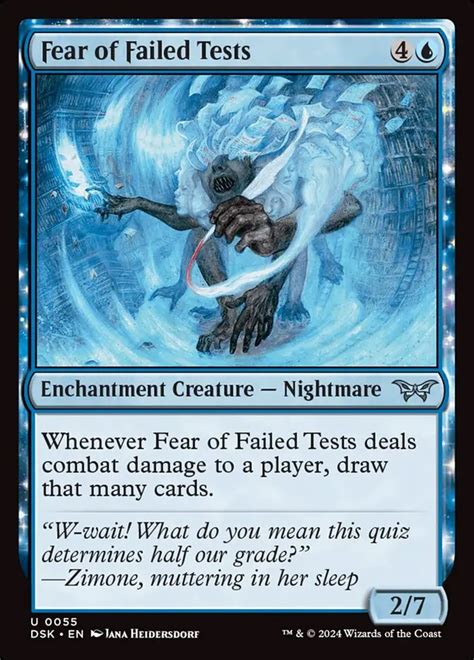 Fear Of Failed Tests Enchantment Creature Nightmare Duskmourn