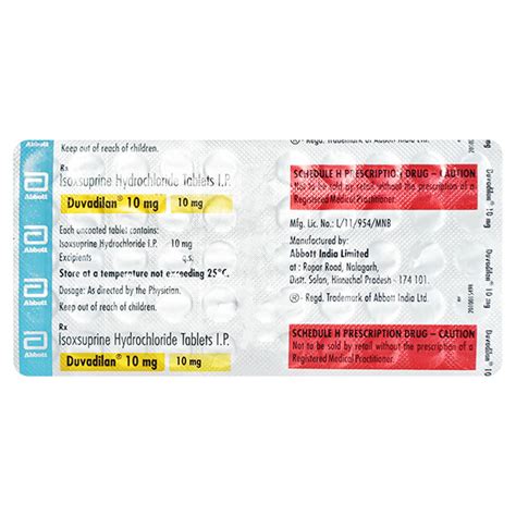 Duvadilan 10mg Tablet 50 S Price Uses Side Effects Netmeds