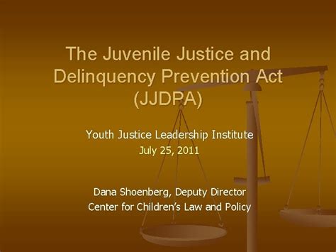 The Juvenile Justice And Delinquency Prevention Act Jjdpa