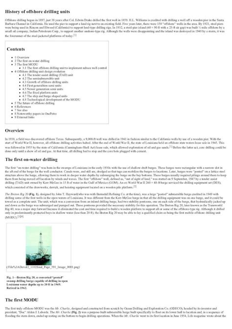 Pdf History Of Offshore Drilling Units Dokumentips