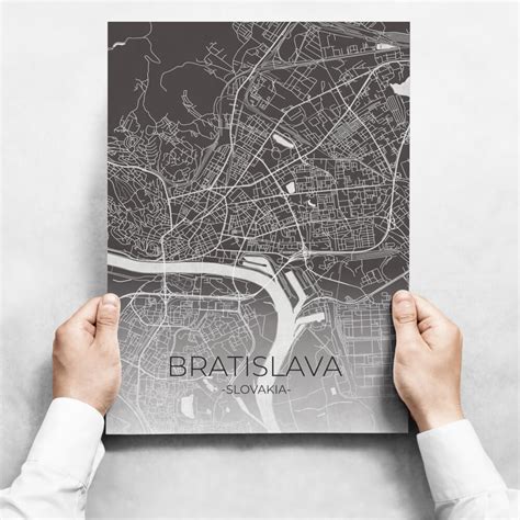 Obrazy Na Stenu Map Of Bratislava Obraz Do Obyvacky Obrazy Na Stenu