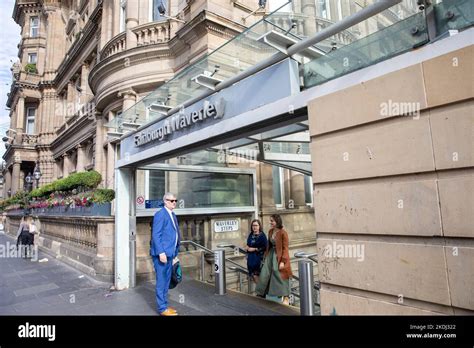 Edinburgh Waverley Railway Train Station Entrance In Princes Street