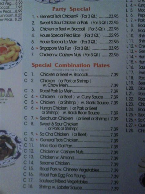 Menu At Panda Chinese Restaurant Kirkwood