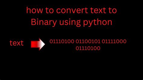 How To Convert Text To Binary Using Python YouTube