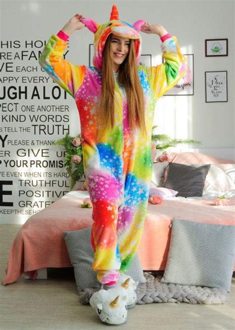 Unicorn Onesie Unicorn Adult Onesie Rainbow Onesie Kigurumi Unicorn