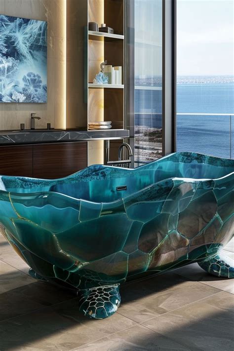 Embrace Oceanic Elegance Sea Turtle Bathtubs For Luxurious Baths In