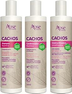 Apse Cachos Shampoo E Condicionador E Gelatina Amazon Br