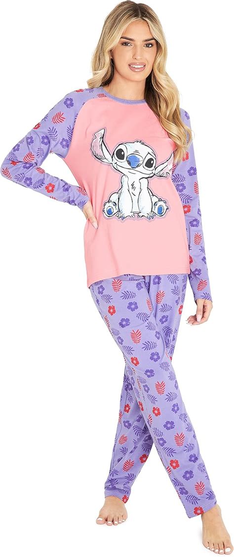 Disney Pigiama Donna Invernale A Manica Lunga Pigiama Stitch Due Pezzi