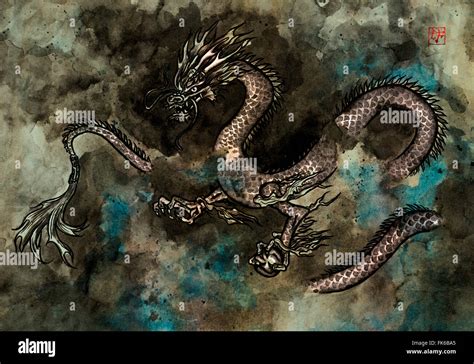 Ancient Chinese Dragon Art Wallpaper