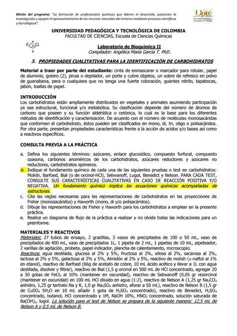 3 Propiedades Cualitativas PARA LA Identificación DE Carbohidratos