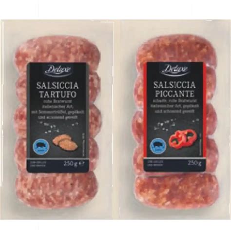 Deluxe Salsiccia Verschiedene Sorten Lidl 250 Gramm 1 Packung Angebot