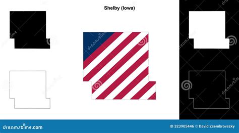 Shelby outline map stock illustration. Illustration of boundary - 323905446