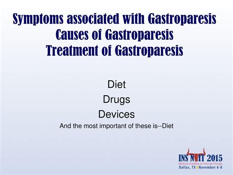 Gastroparesis Nutritional And Treatment Options National Academy Of