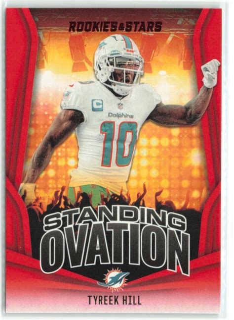 Tyreek Hill 2023 Panini Rookies Stars Red Standing Ovation Miami