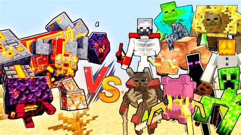 Netherite Monstrosity Vs Every Mutant Mobs In Minecraft Java Edition