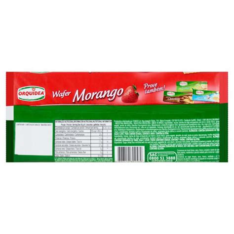 Biscoito Wafer Recheio Morango Orquídea Pacote 120g Super José