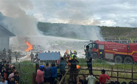 त्रिभुवन अन्तर्राष्ट्रिय विमानस्थलमा सौर्य एयरलाइन्सको जहाज दुर्घटना सेतोपाटी संवाददाता