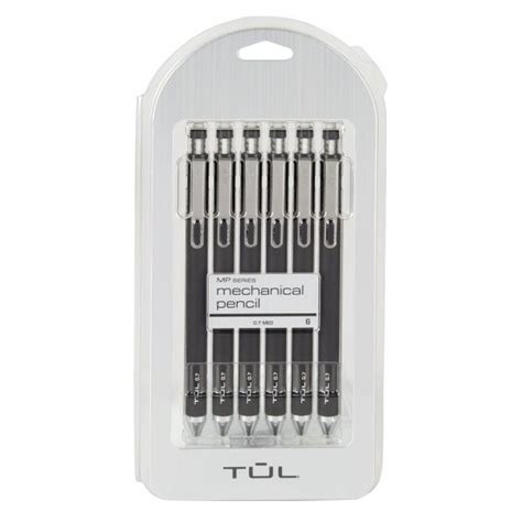 Tul Mechanical Pencils, 0.7 Mm, Black Barrels, Pack Of 6 Pencils