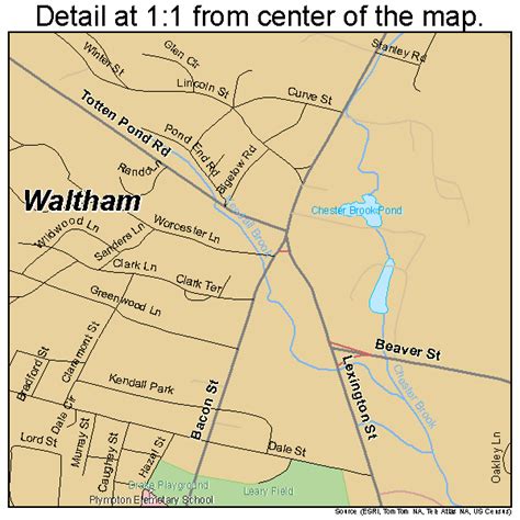 Waltham Massachusetts Street Map 2572600