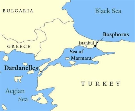 Dardanelles Strait On World Map - Map Of Rose Bowl