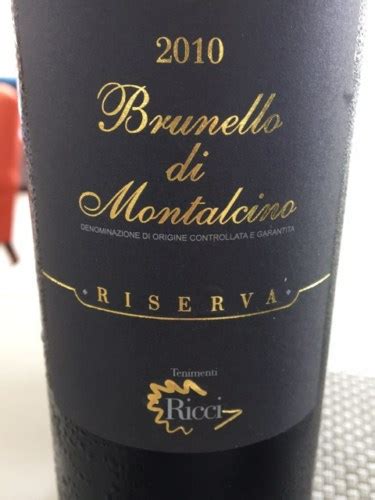 Tenimenti Ricci Brunello Di Montalcino Riserva Vivino