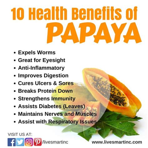 10 Health Benefits Of Papaya Health Facts Fitness Health