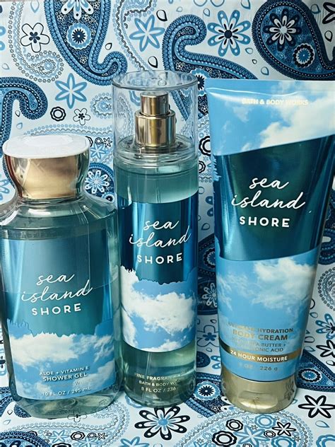 Bath And Body Works Sea Island Shore Full Size Mist Body Cream Shower