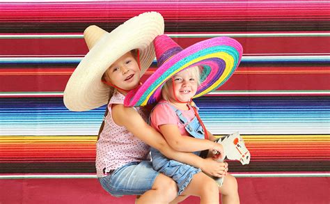 Allenjoy X Ft Soft Fabric Mexican Fiesta Theme Party Stripes Backdrop