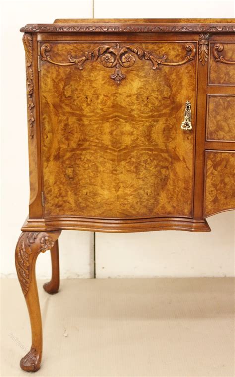 Queen Anne Style Burr Walnut Sideboard Antiques Atlas