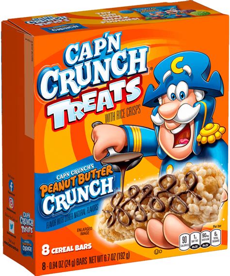 Capn Crunch Peanut Butter Cereal Treat Bars 192g 8 Bars Captain Crunch Usa Candy Factory