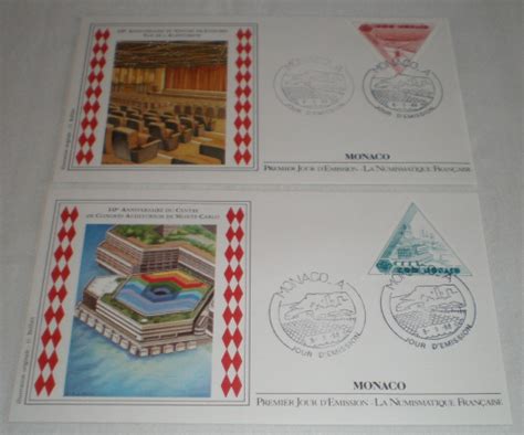 Enveloppes premier jour Monaco année 1988 N1641 à 1642 2 valeurs