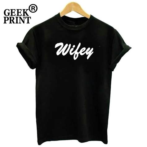 Women Tops Wifey Print T Shirt Wife Husband Matching Hubby Tees Married Lady Tshirts Couple