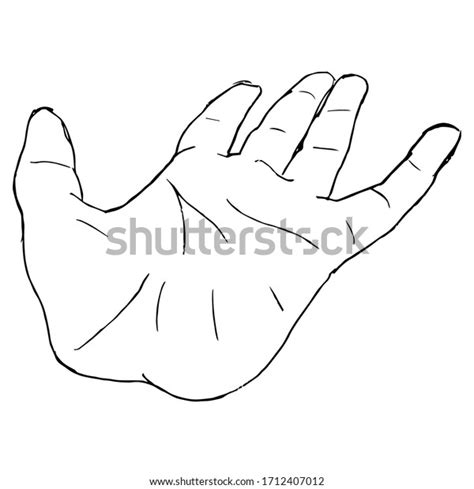 Human Hand Empty Open Palm Releasing Stock Vector Royalty Free