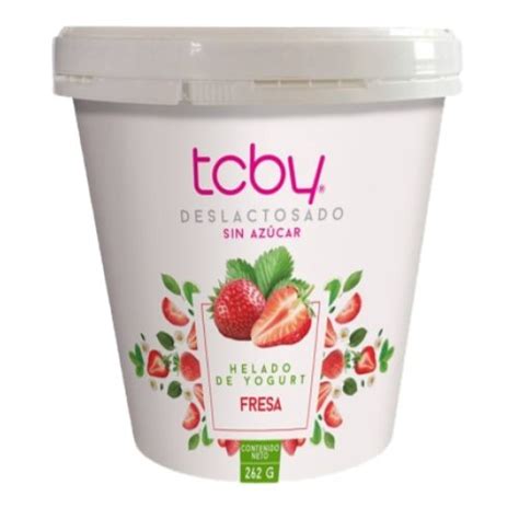 TCBY Helado de Yogurt sabor Fresa Deslactosado Clínica de Nutrición