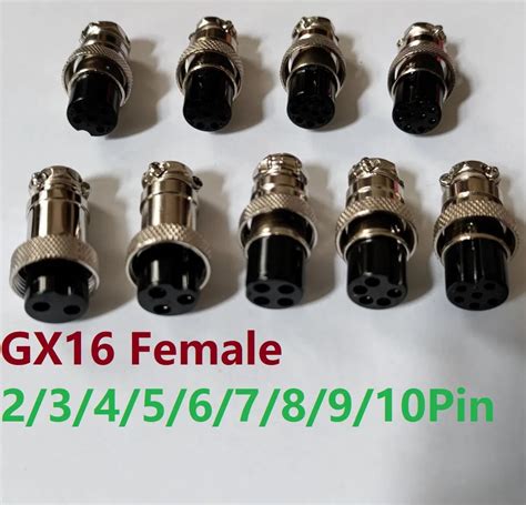 1pc Gx16 2 3 4 5 6 7 8 9 10pin 16mm Female Part Wire Panel Connector Aviation Plug Circular