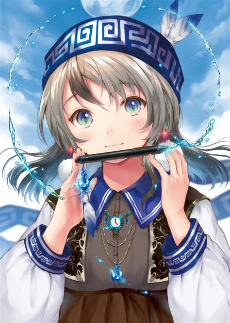 The Big Imageboard Tbib Ainu Clothes Blue Eyes Blush Hanekoto