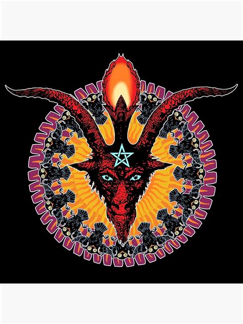 Red Baphomet 9 Poster For Sale By Crileybell Redbubble