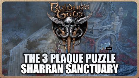 Baldur S Gate 3 How To Solve The Plaque Puzzle Sharran Sanctuary