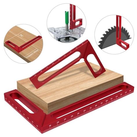 L Ruler Measuring Layouts Tool Aluminum Scribing Carpenter Right Angles