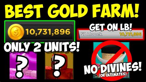 New Best Utd Gold Farm Method Only Units No Divines Ultimate