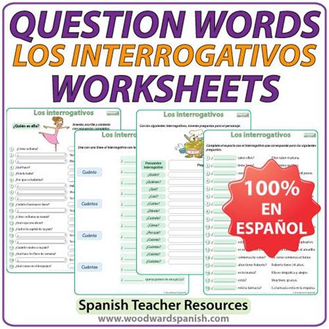 Interrogative Words In Spanish Worksheet Support Worksheet