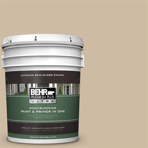 BEHR Premium Plus Ultra 5 Gal 710C 3 Gobi Desert Semi Gloss Enamel