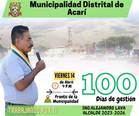 Informe De Los D As De Gesti N Campa As Municipalidad Distrital