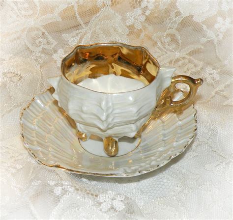 Vintage Porcelain Demitasse Cup & Saucer by RosePetalResources