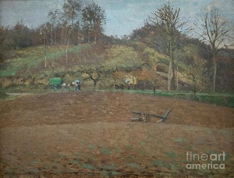 Ploughed Land 1874 Painting By Camille Pissarro Fine Art America