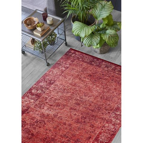 Latitude Vive Bouchaib Medallion Machine Woven Red Area Rug Wayfair Co Uk