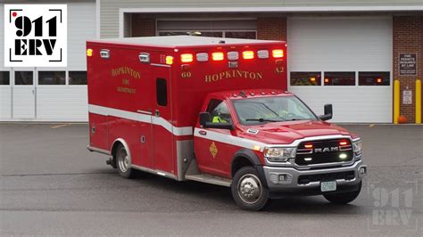 Hopkinton Fire Responding Ambulance 2 Youtube