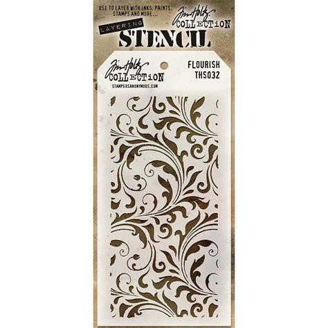 Tim Holtz Layered Stencil X Flourish