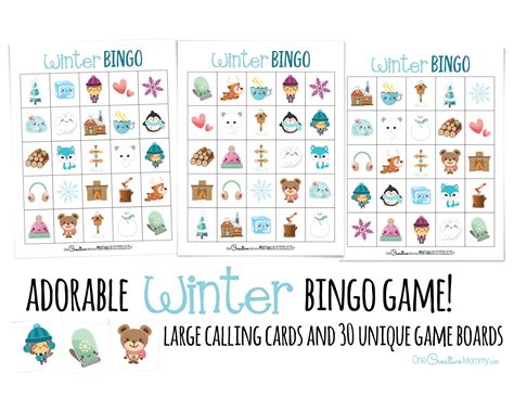 Winter Bingo Game Etsy